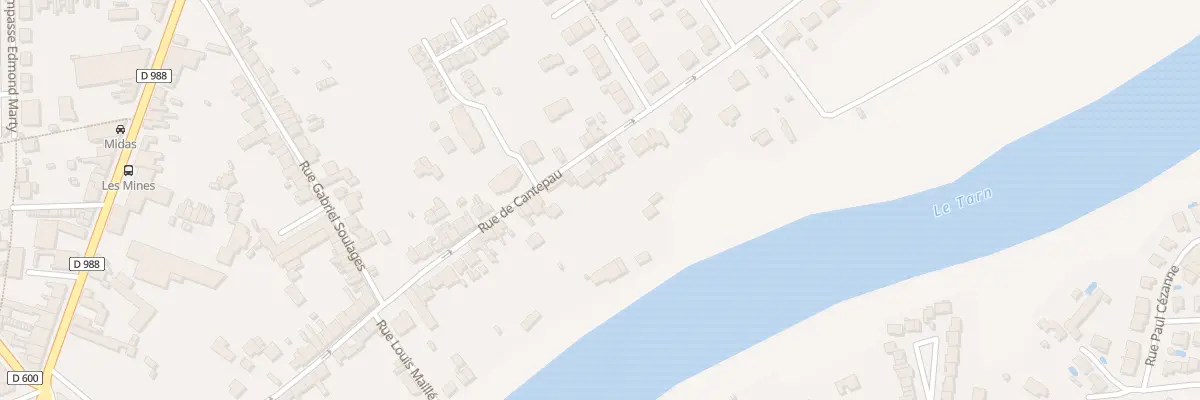 Plan du 94 Rue de Cantepau à Albi