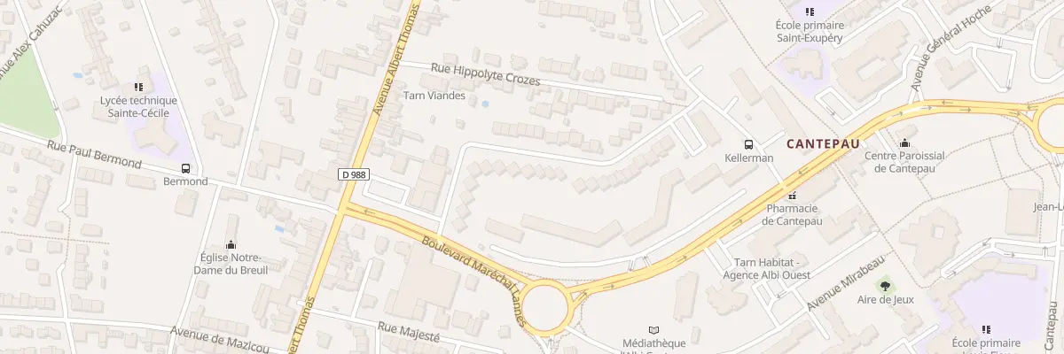 Plan du 18 Rue Maréchal Brune à Albi