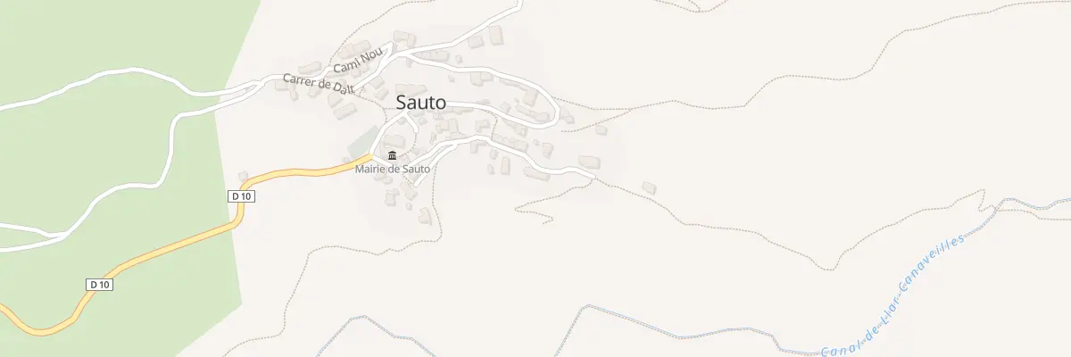 Plan de la Rue de la Gare à Sauto