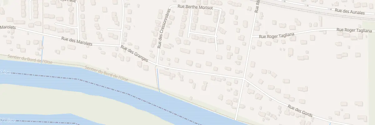 Plan du 18 Rue des Granges à Auvers-sur-Oise