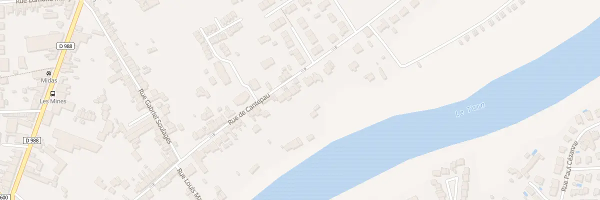 Plan du 100 Rue de Cantepau à Albi