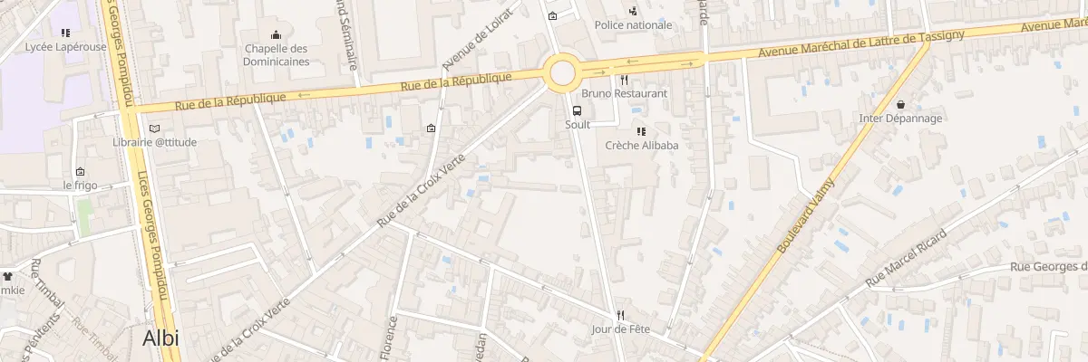 Plan du 5 Rue de la Croix Verte à Albi