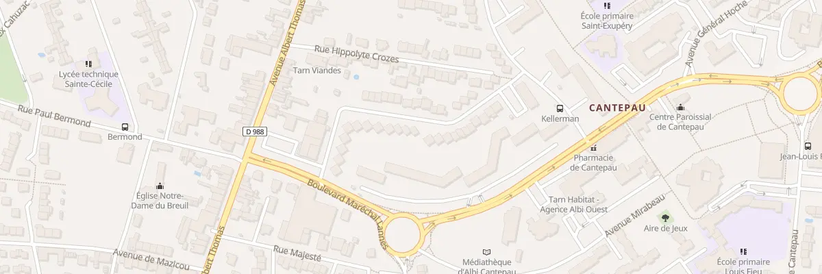 Plan du 22 Rue Maréchal Brune à Albi