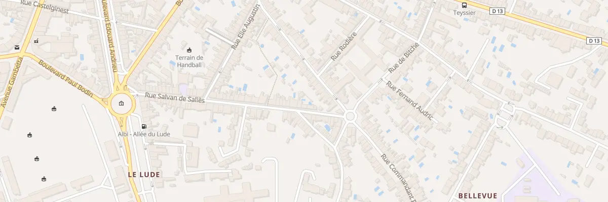 Plan du 73 Rue Salvan de Salies à Albi