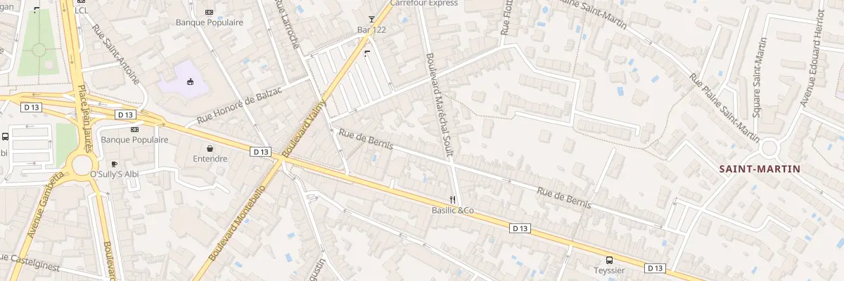 Plan du 31 Rue de Bernis à Albi
