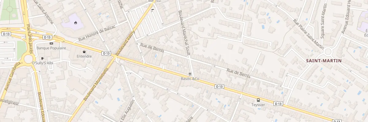 Plan du 34 Rue de Bernis à Albi