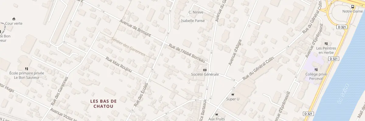 Plan du 9 Rue de l’Abbe Borreau à Chatou