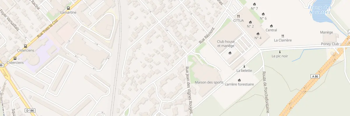 Plan du 94 Rue Rémont à Versailles