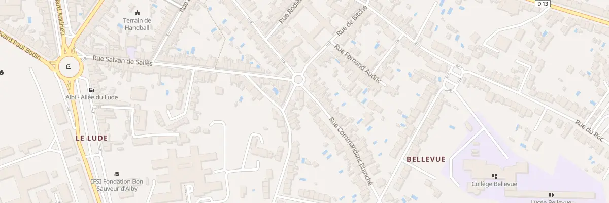 Plan du 74 Rue Cdt Blanche à Albi