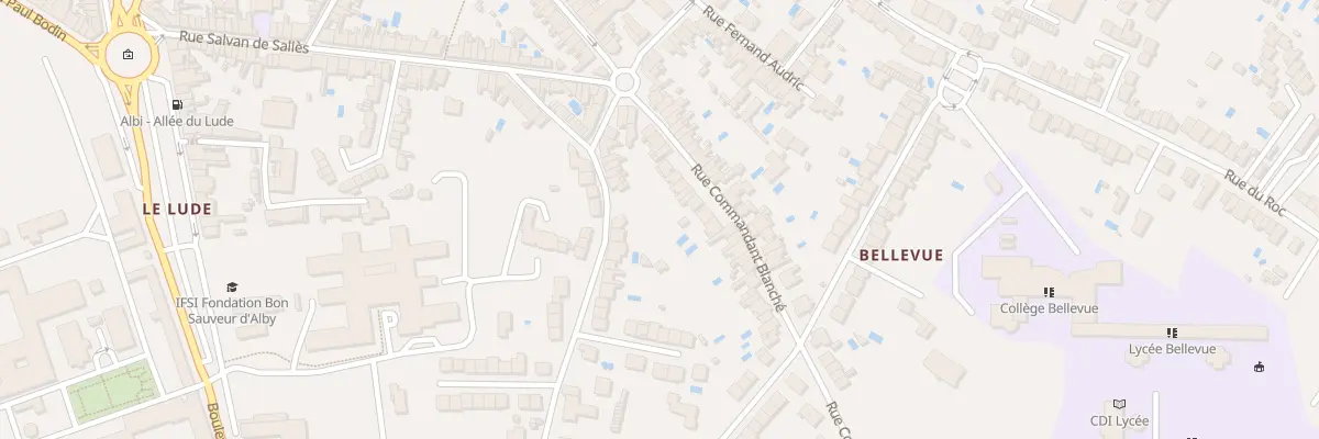 Plan du 90 Rue Cdt Blanche à Albi