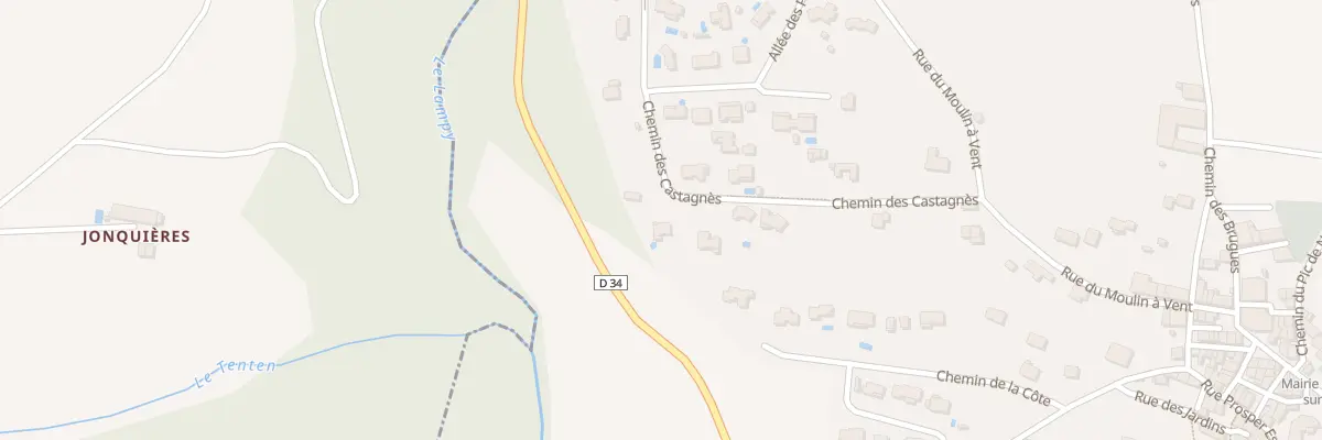 Plan du 9999 Les Castagnès à Raissac-sur-Lampy