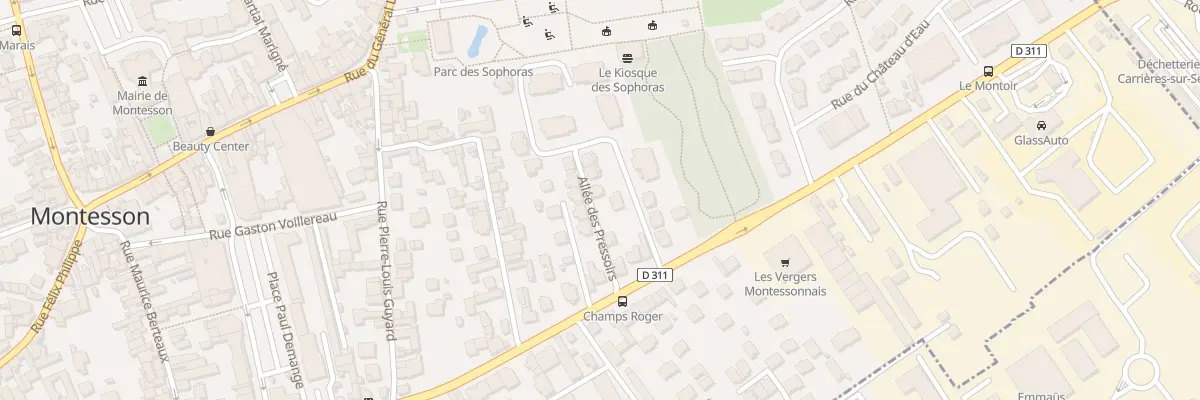 Plan du 8 All des Pressoirs à Montesson