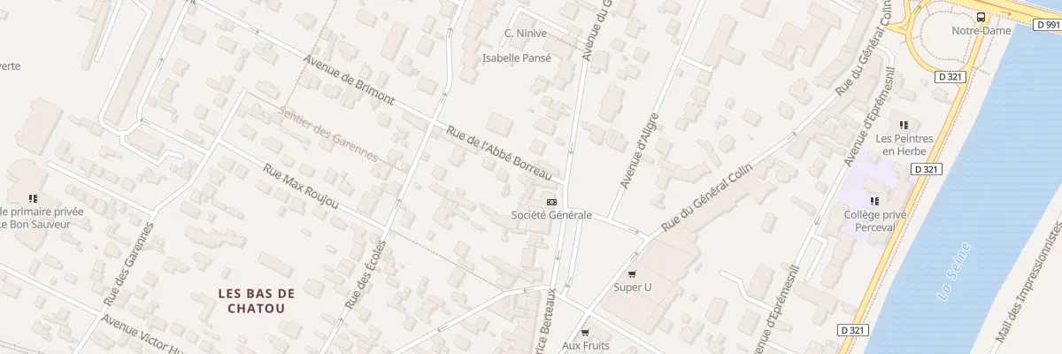 Plan du 3 Rue de l’Abbe Borreau à Chatou