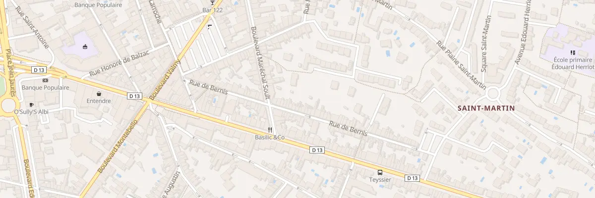 Plan du 55 Rue de Bernis à Albi