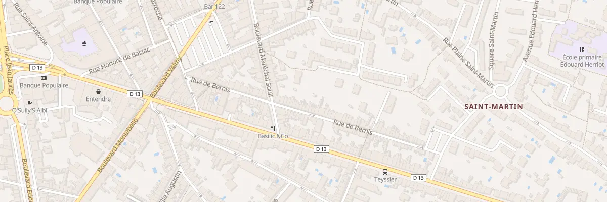 Plan du 57 Rue de Bernis à Albi