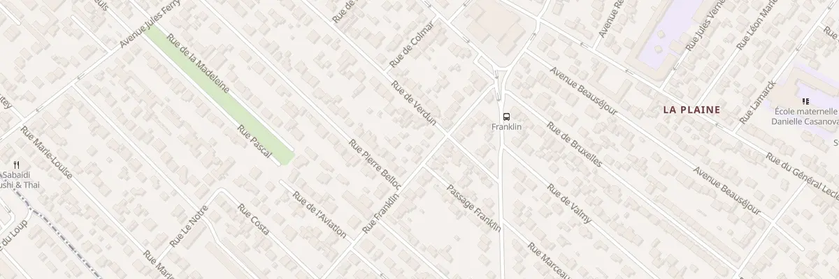 Plan du 14 Rue Franklin à Sartrouville