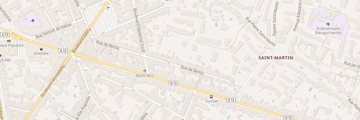 Plan du 73 Rue de Bernis à Albi