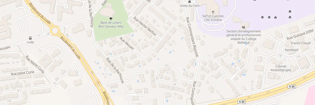 Plan du 55 Rue Mozart à Albi
