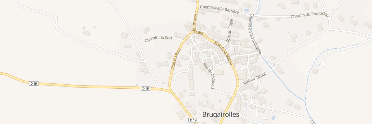 Plan du 92 Le Village à Brugairolles