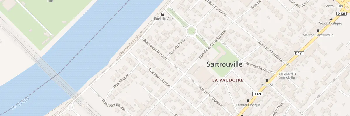 Plan du 13 Rue Henri Dunant à Sartrouville