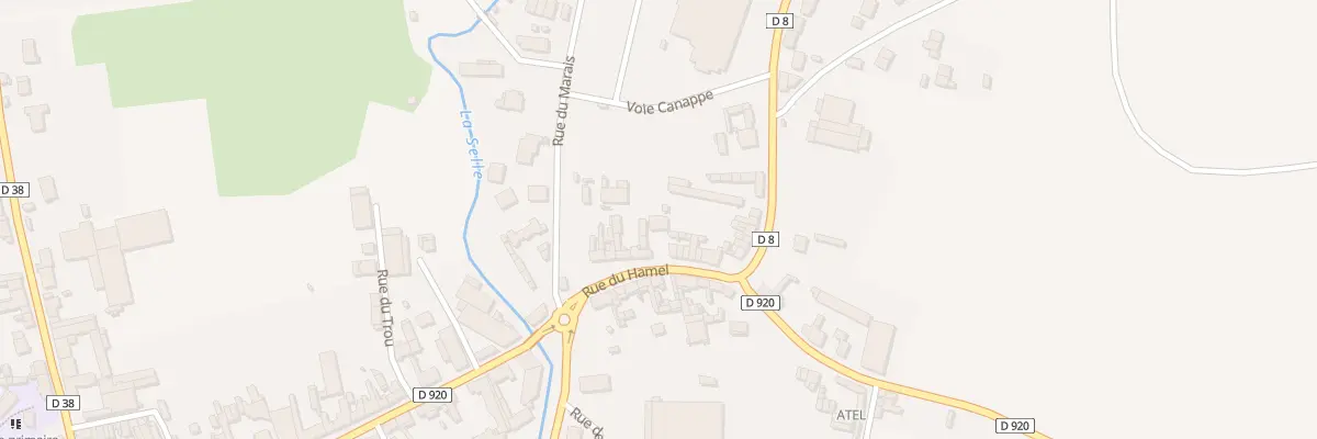 Plan du 13 Rue du Hamel à Conty