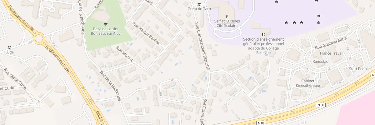 Plan du 182 Rue Cdt Blanche à Albi