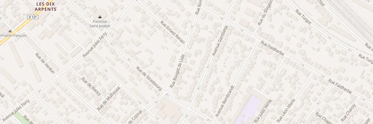 Plan du 39 Rue Rouget de l’Isle à Sartrouville