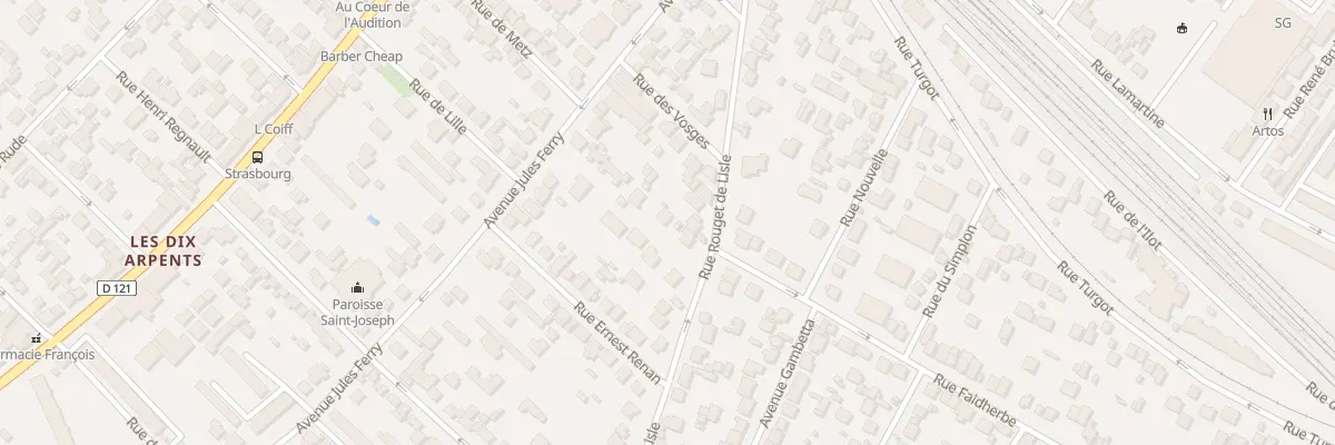 Plan du 38 Rue Rouget de l’Isle à Sartrouville