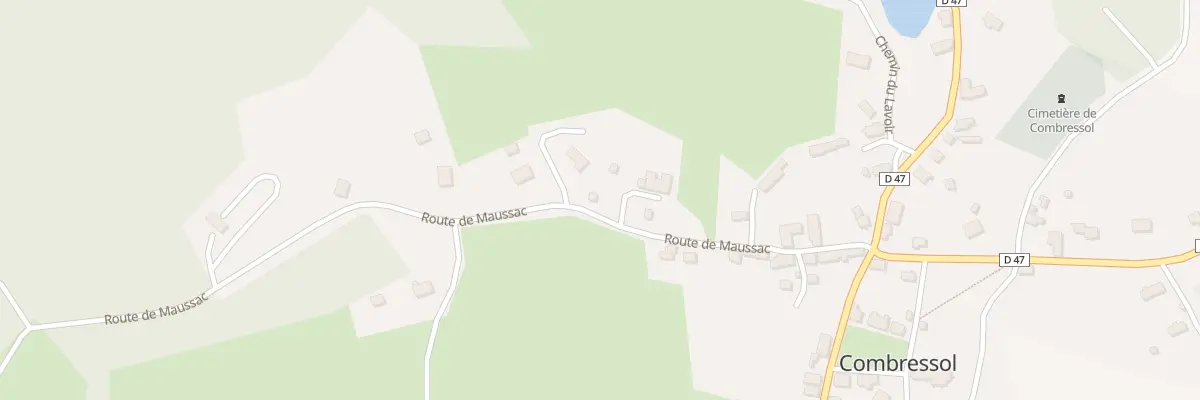 Plan du 14 Rte de Maussac à Combressol