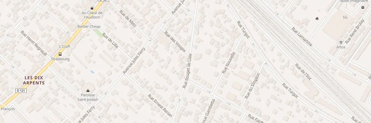 Plan du 30 Rue Rouget de l’Isle à Sartrouville