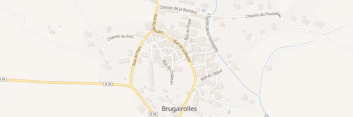 Plan de la Rue des Glissades à Brugairolles