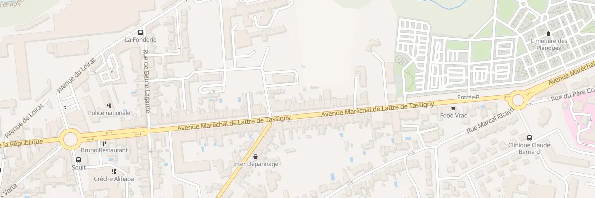 Plan du 81 Av Mal de Lattre de Tassigny à Albi