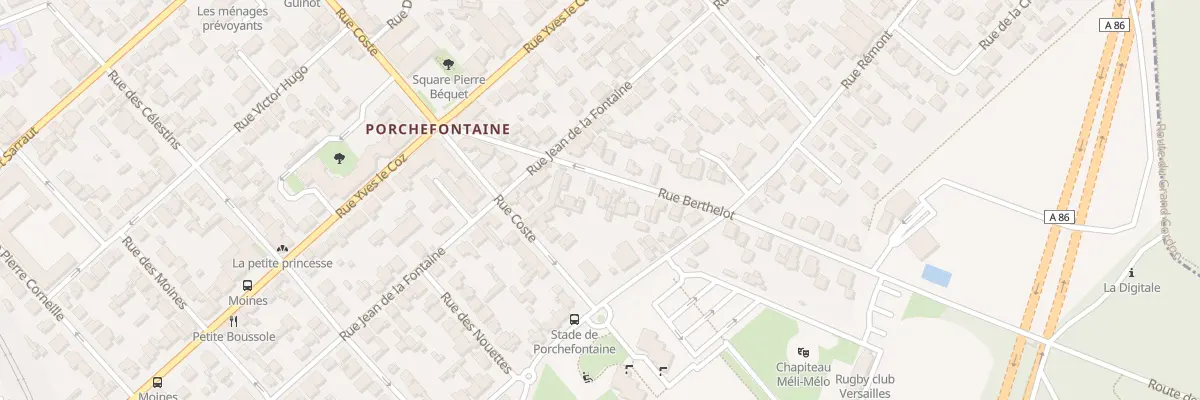 Plan du 10 Rue Berthelot à Versailles