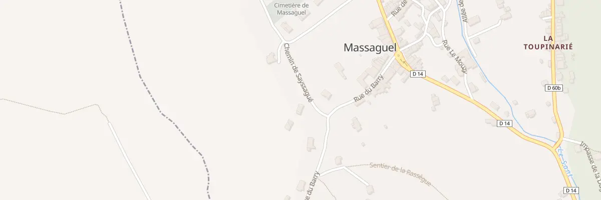 Plan du 1 Che de Sayssagué à Massaguel