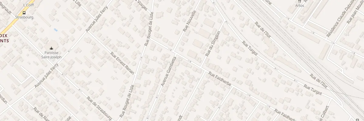Plan du 12 Rue Faidherbe à Sartrouville