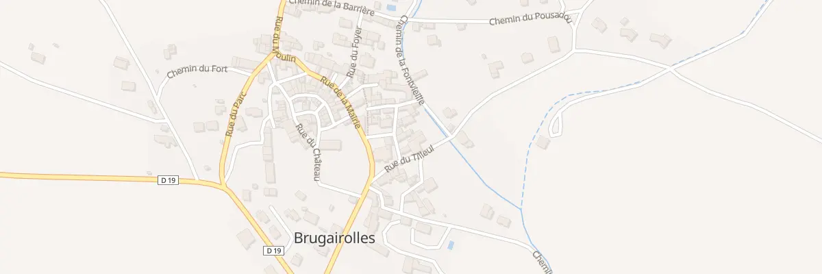 Plan du 44 Le Village à Brugairolles