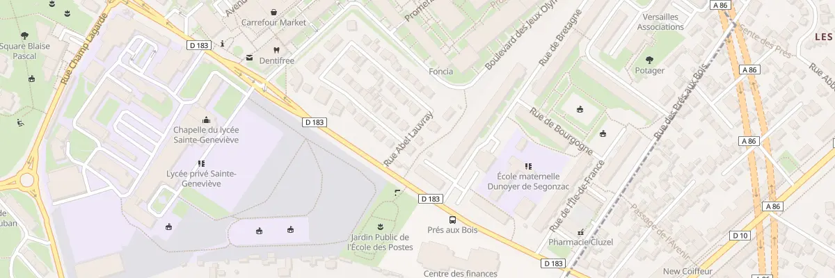 Plan du 8 Rue Abel Lauvray à Versailles