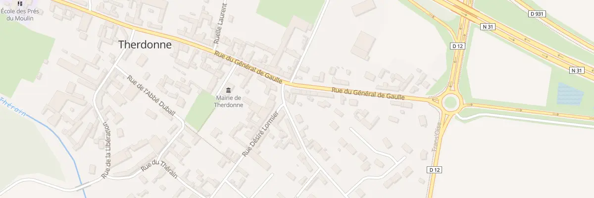 Plan du 68 Rue du Général de Gaulle à Therdonne