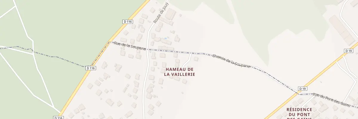 Plan du 1 Vc Hameau de la Vaillerie à Breux-Jouy