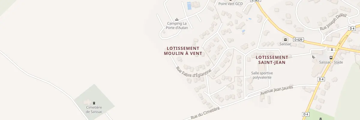 Plan du 40 Rue Fabre d’Eglantine à Saissac