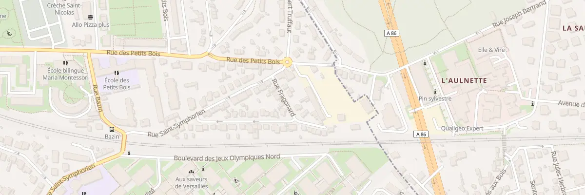 Plan du 3 Rue Fragonard à Versailles