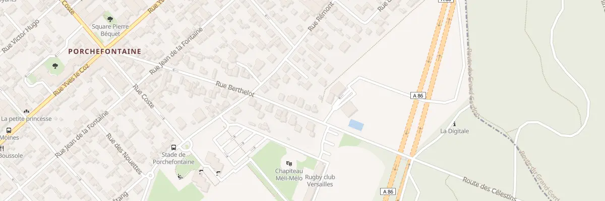 Plan du 25 Rue Berthelot à Versailles