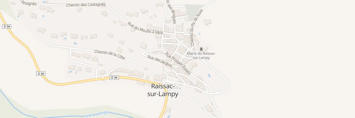 Plan du 13 Rue Prosper Estieu à Raissac-sur-Lampy