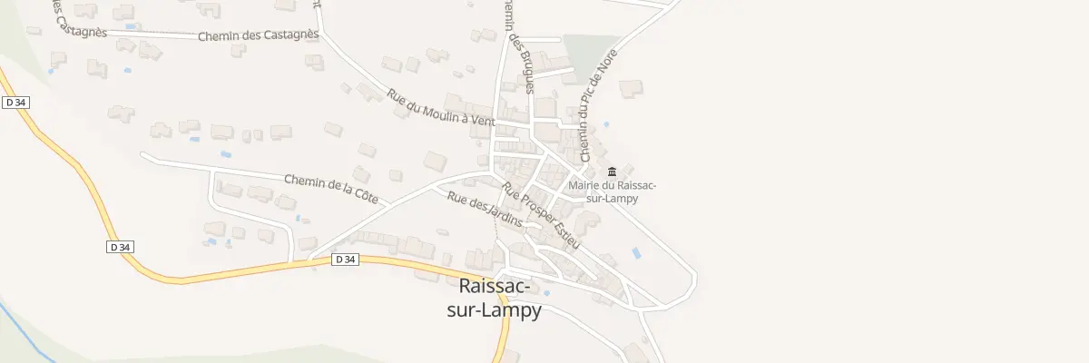 Plan du 1 Rue du Château à Raissac-sur-Lampy