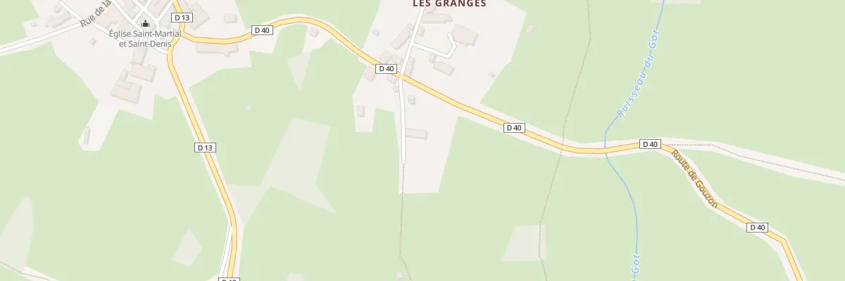 Plan du 2 Les Granges à Domeyrot