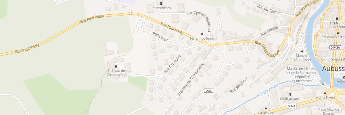 Plan du 6 Rue Gromaire à Aubusson