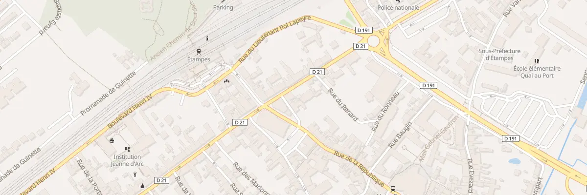 Plan du 1 Rue Henri Tessier à Étampes