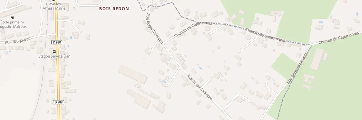 Plan du 6 Rue Roger Salengro à Blaye-les-Mines