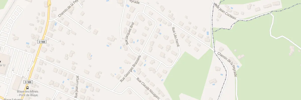 Plan du 9 Rue Georges Brassens à Blaye-les-Mines