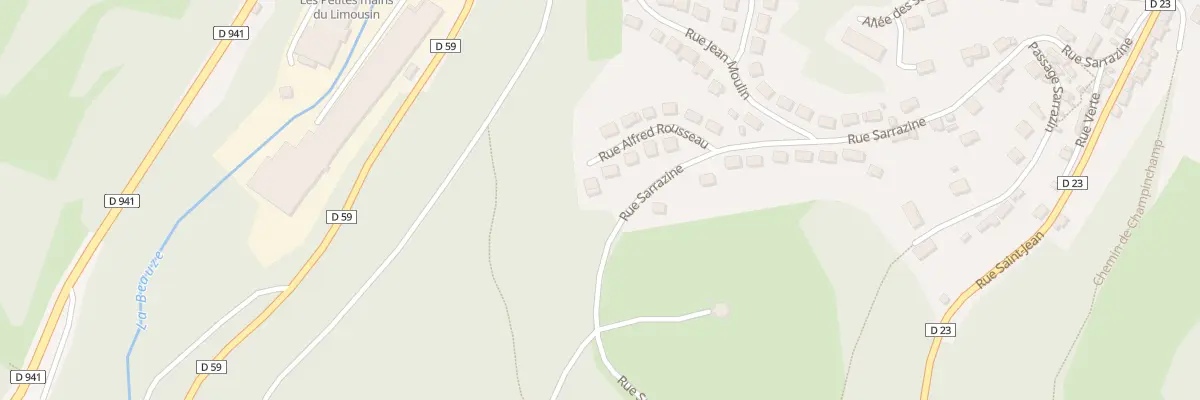 Plan du 9 Rue Alfred Rousseau à Aubusson